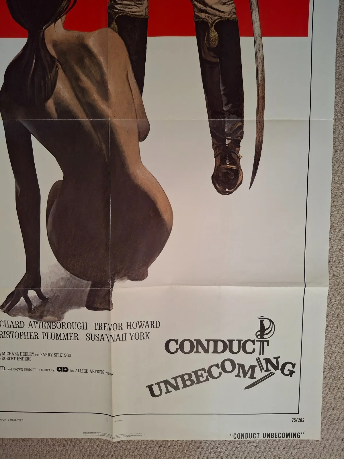 Conduct Unbecoming Rare & Original US One Sheet Cinema Movie Film Poster, изображение 5