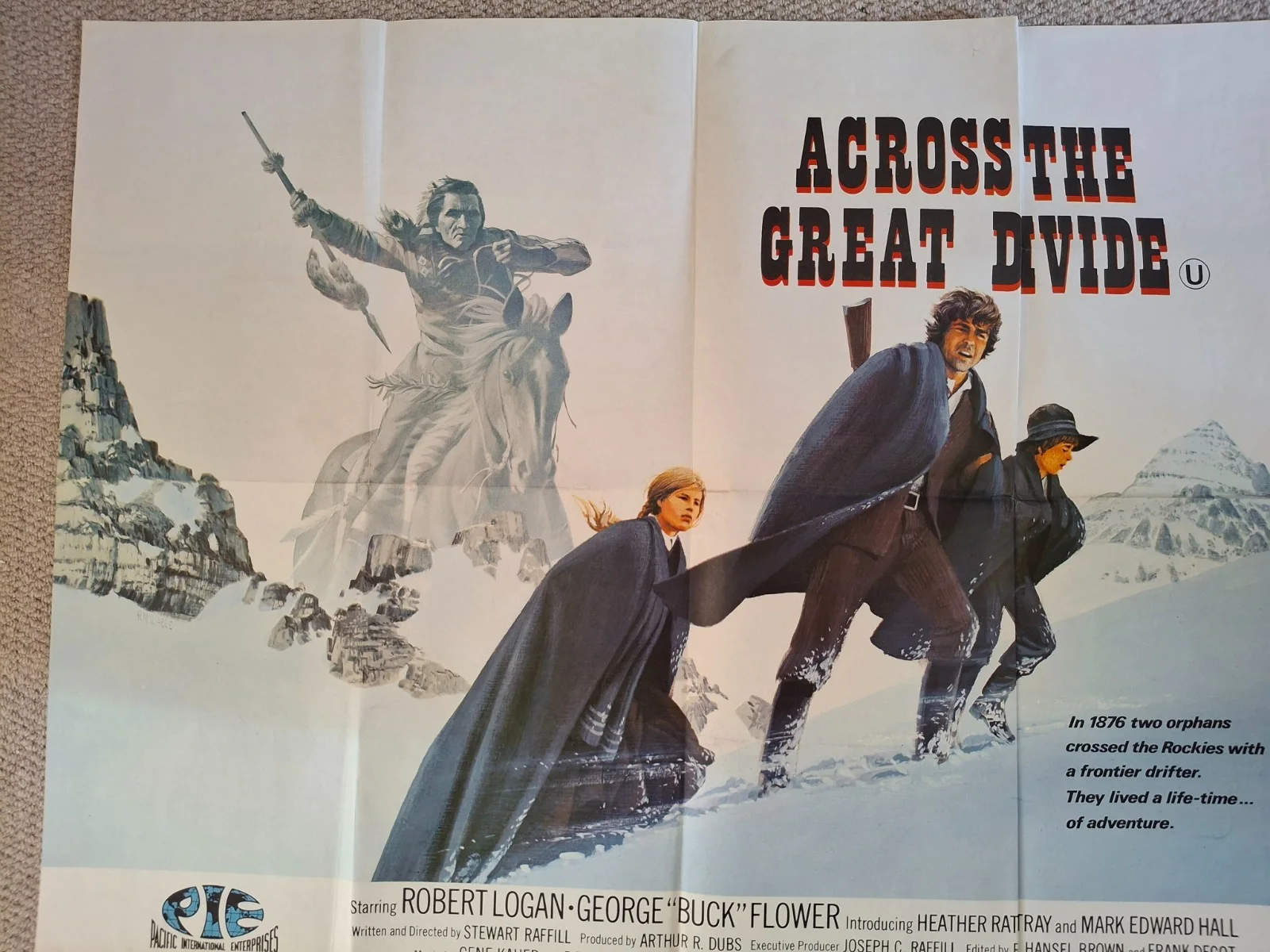 Across The Great Divide Rare & Original Quad Cinema Movie Film Poster, изображение 2