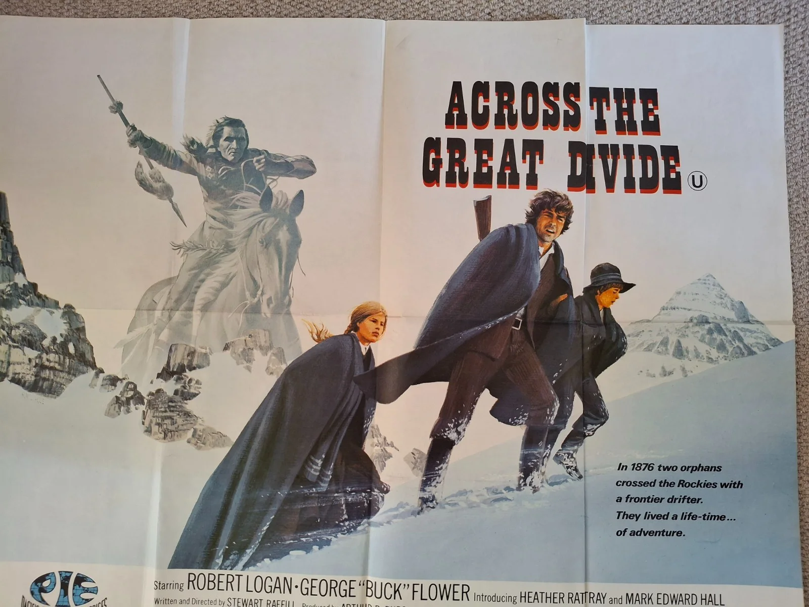 Across The Great Divide Rare & Original Quad Cinema Movie Film Poster, изображение 3
