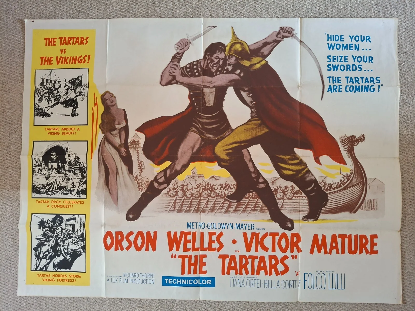 The Tartars Rare & Original Film Cinema Movie Quad Poster 40 x 30 inches, изображение 2