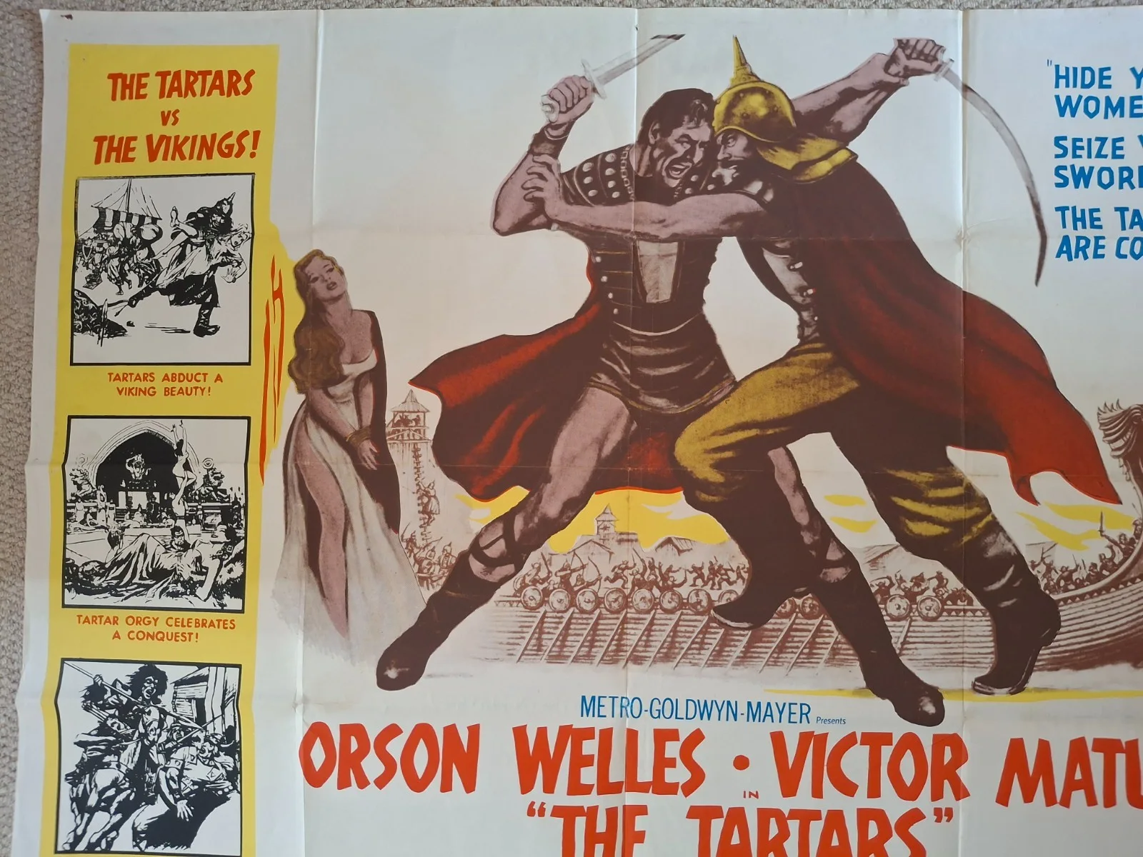 The Tartars Rare & Original Film Cinema Movie Quad Poster 40 x 30 inches, изображение 3