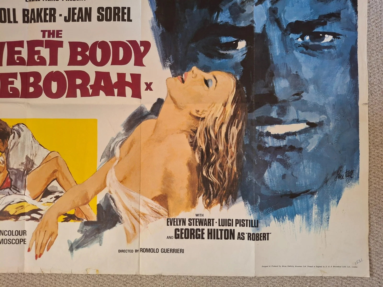 Sweet Body of Deborah Rare & Original Quad Cinema Movie Film Poster, изображение 5