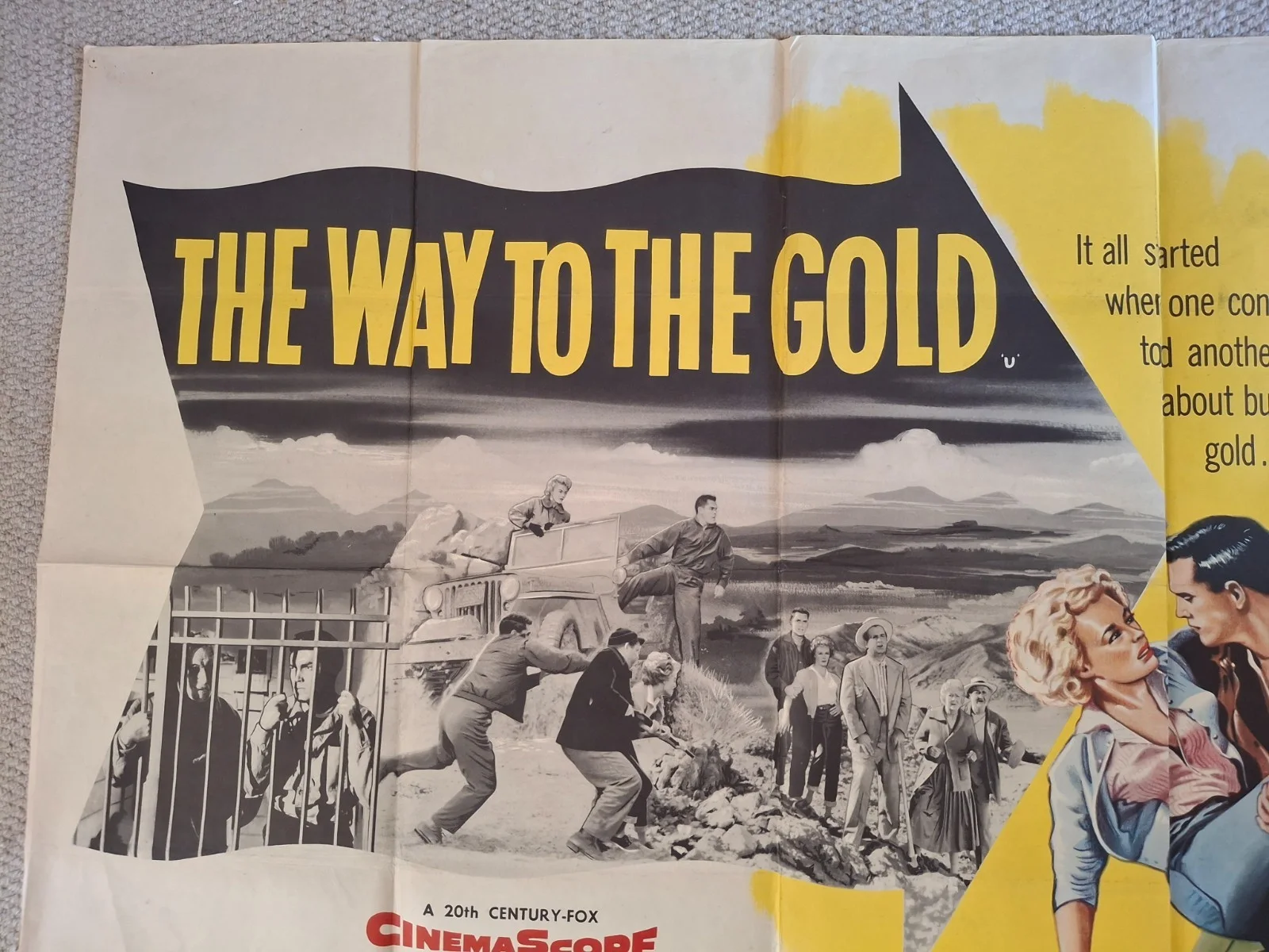 The Way To The Gold Rare & Original Quad Cinema Movie Film Poster, изображение 3