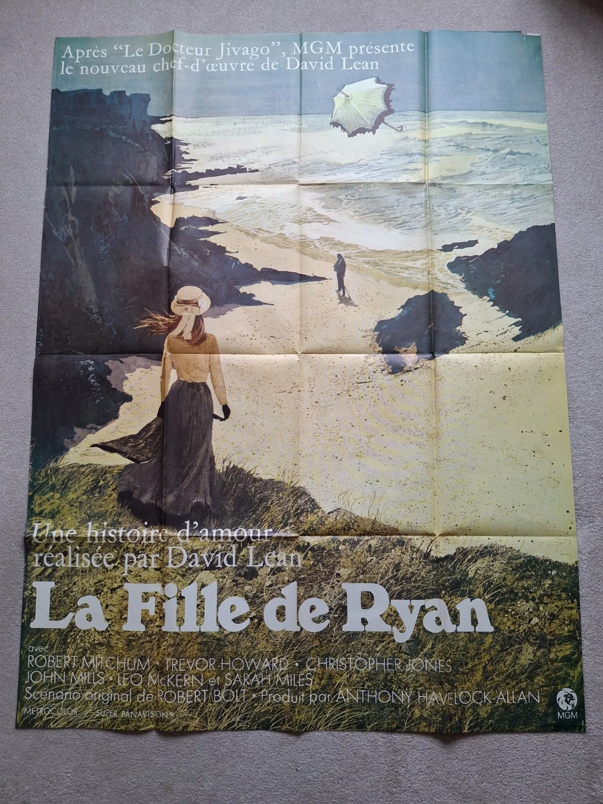 Ryan's Daughter Rare Original French Movie Poster 47x63 David Lean, изображение 2