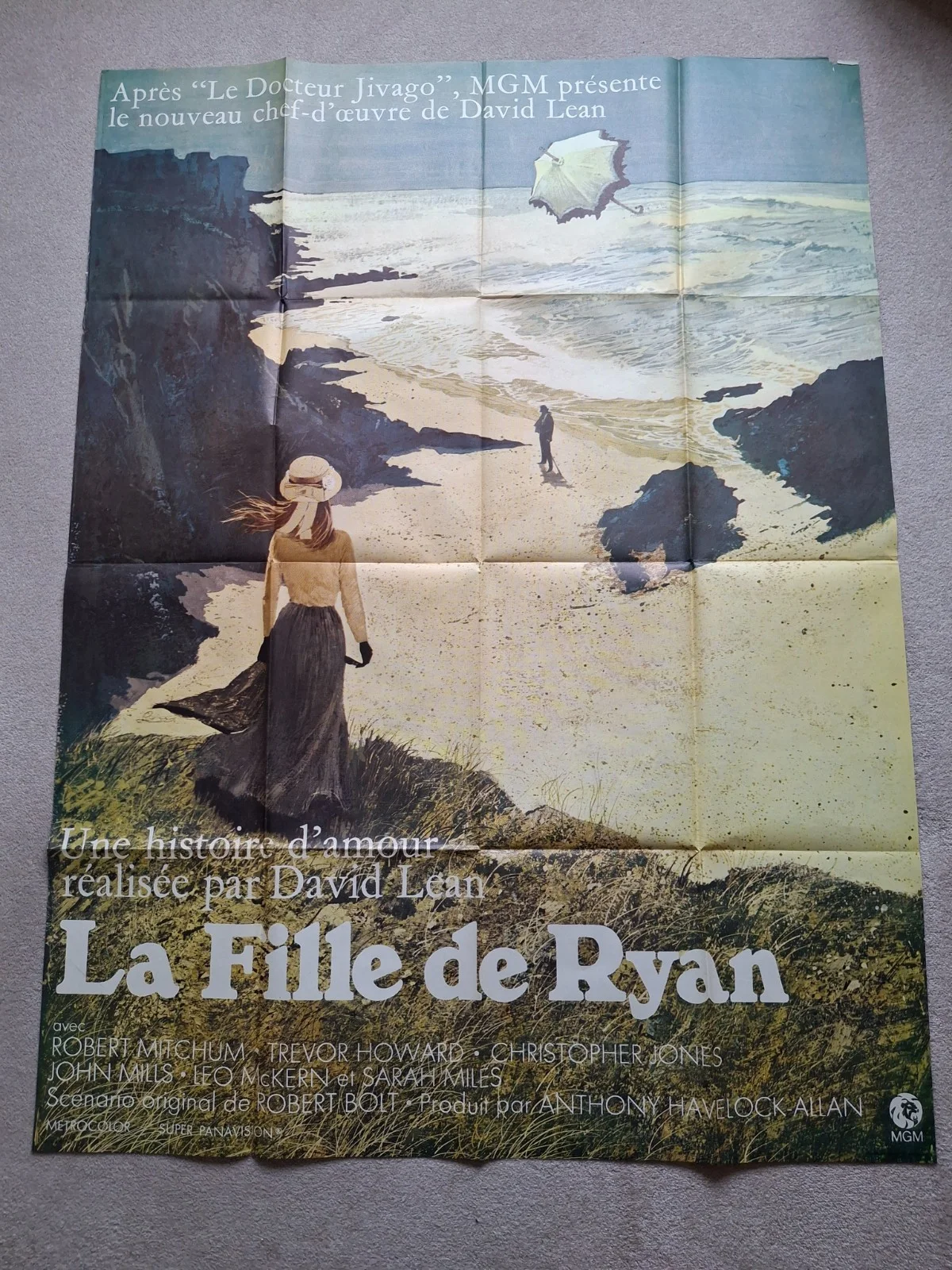 Ryan's Daughter Rare Original French Movie Poster 47x63 David Lean, изображение 3