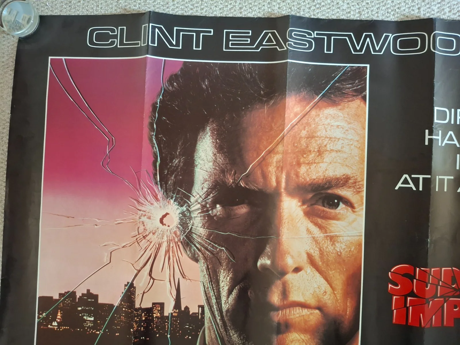 Sudden Impact Rare & Original Film Cinema Movie Quad Poster 40 x 30 inches, изображение 3