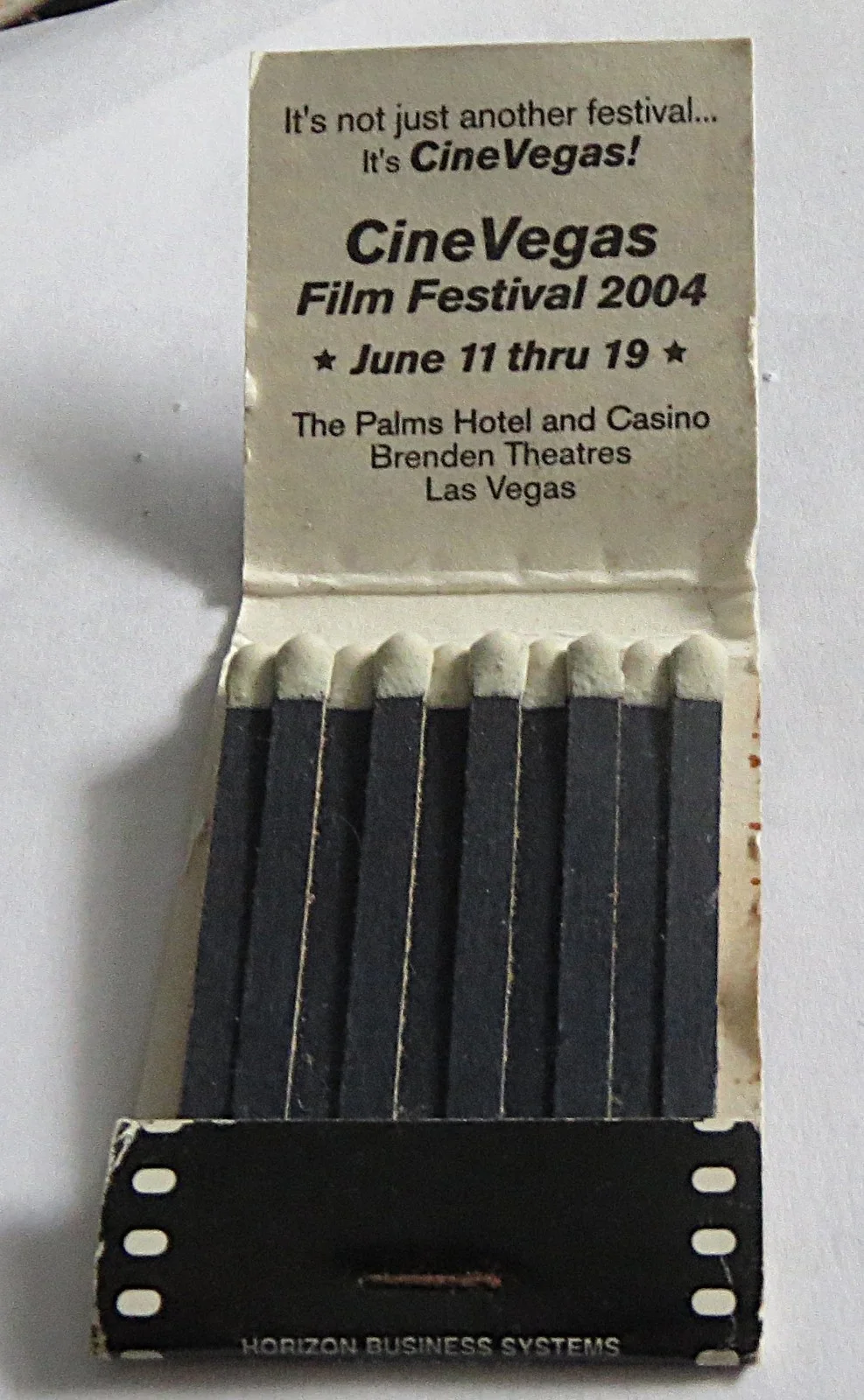 MATCHBOOK FROM VEGAS FILM FESTIVAL - 2004 - UNUSED, изображение 2