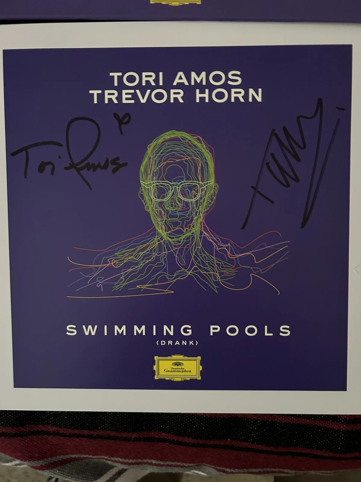 RARE Tori Amos Trevor Horn Swimming Pools (Drank) Clear 10" Vinyl Signed Print, изображение 2