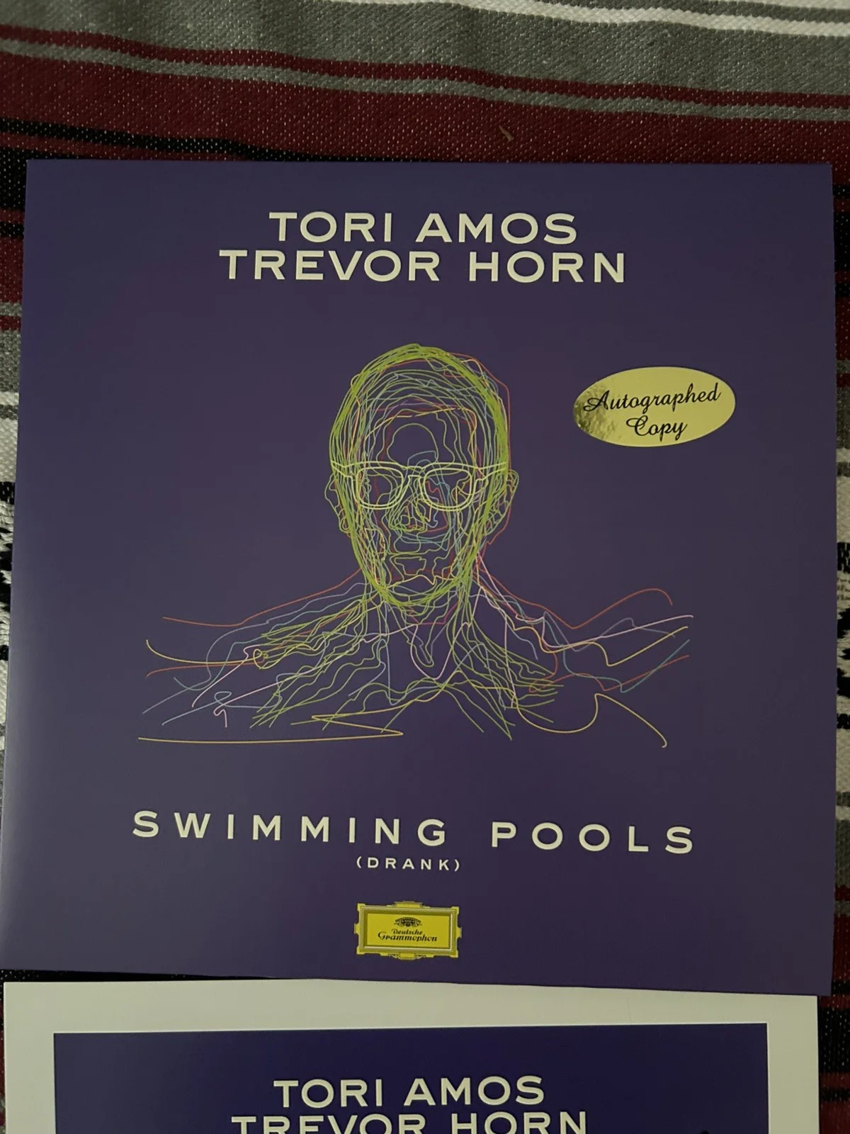 RARE Tori Amos Trevor Horn Swimming Pools (Drank) Clear 10" Vinyl Signed Print, изображение 3