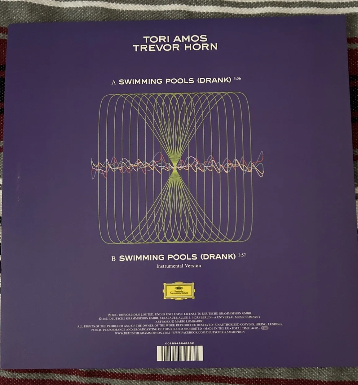 RARE Tori Amos Trevor Horn Swimming Pools (Drank) Clear 10" Vinyl Signed Print, изображение 4