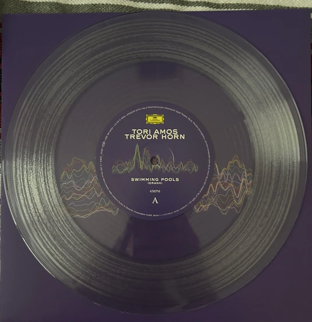 RARE Tori Amos Trevor Horn Swimming Pools (Drank) Clear 10" Vinyl Signed Print, изображение 5