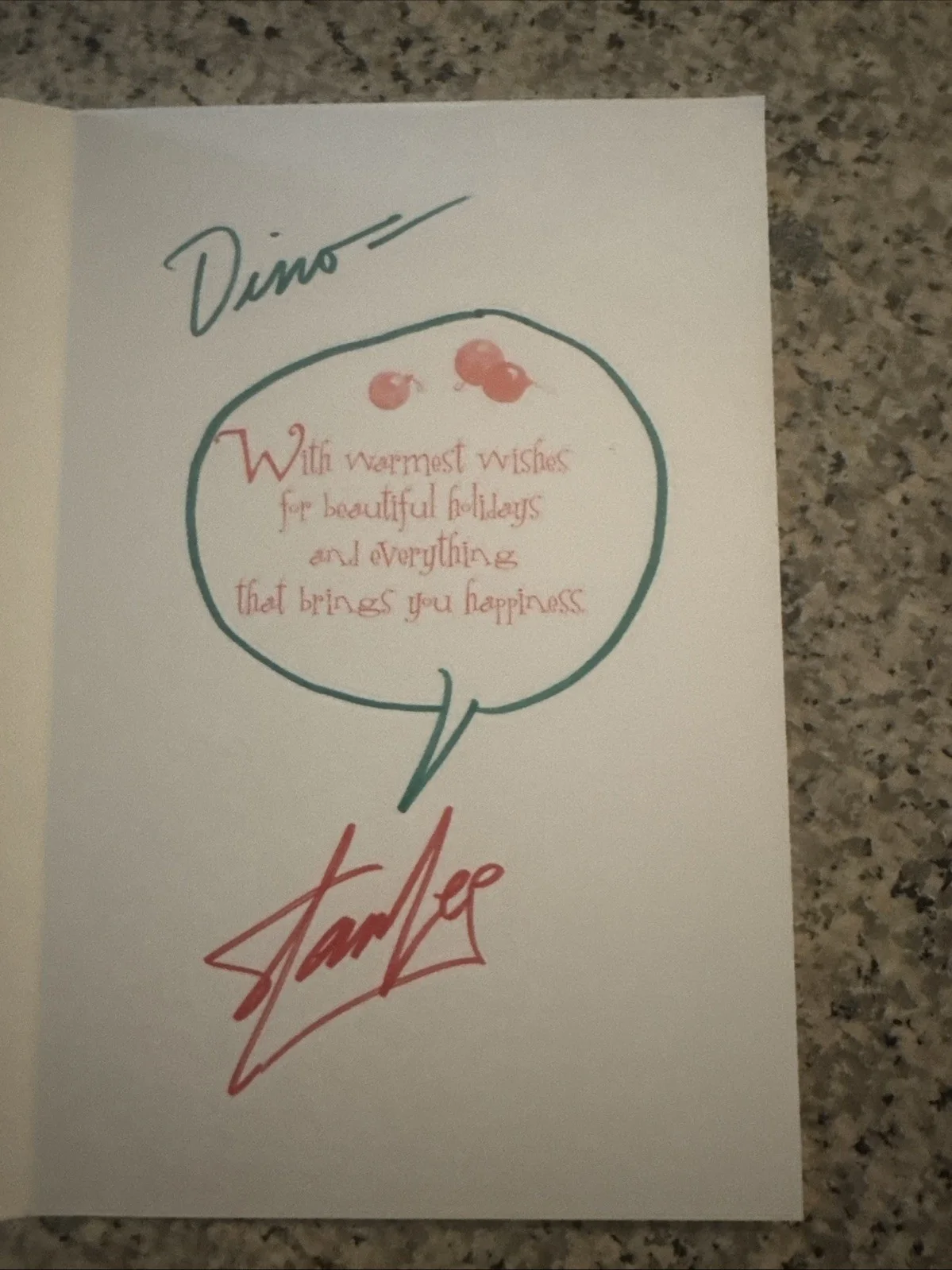 Stan Lee Autographed Holiday Cards - Five Cards, image 4