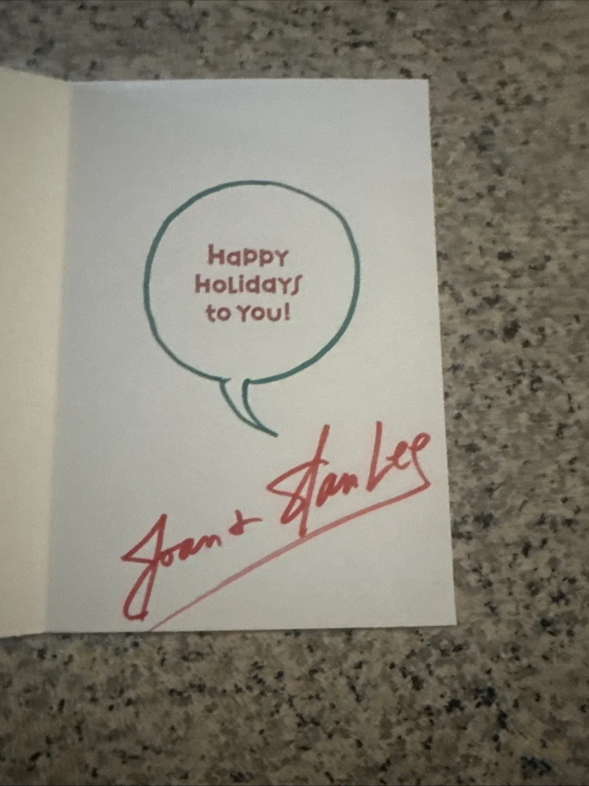 Stan Lee Autographed Holiday Cards - Five Cards, image 5