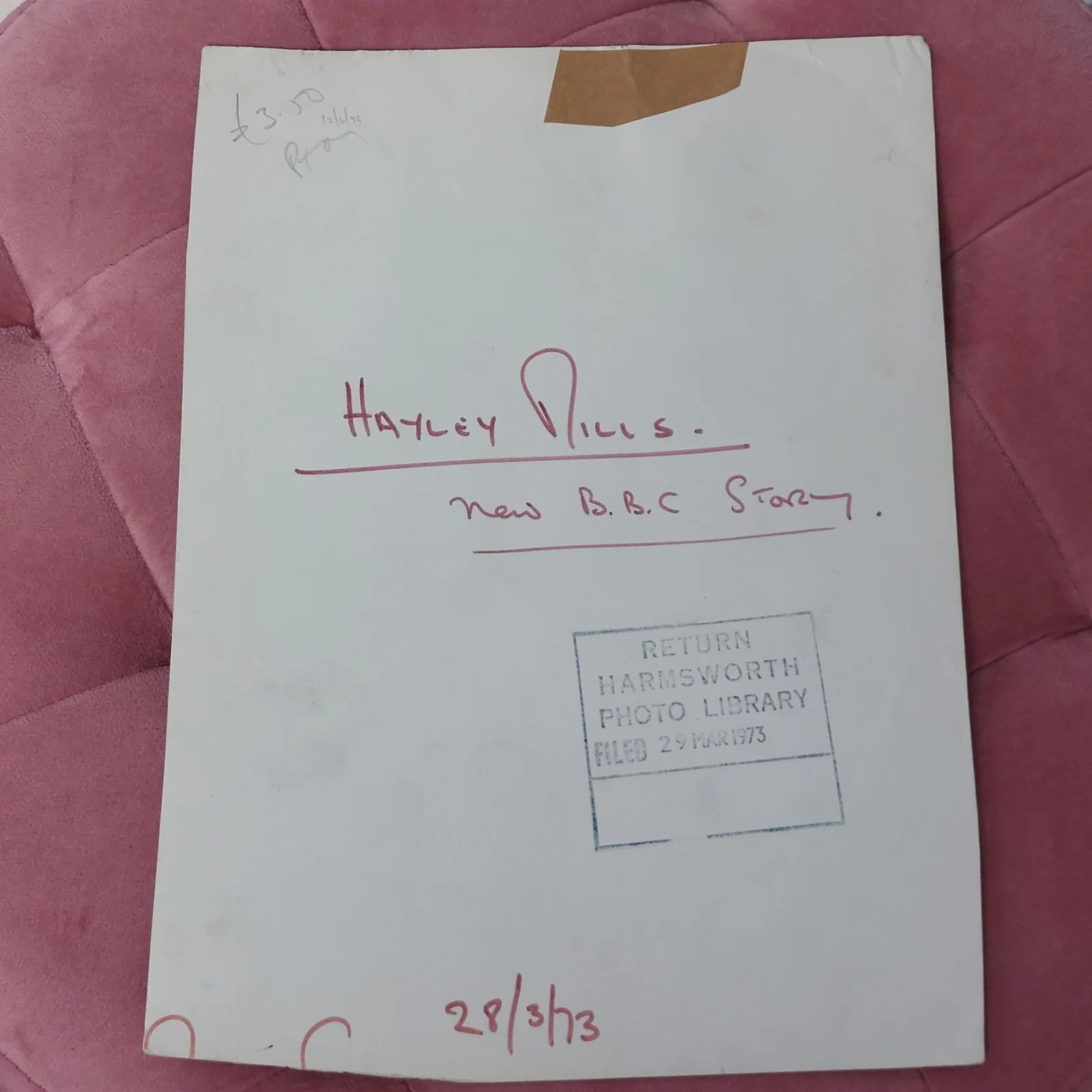 Rare 1973 Hayley Mills Press Photograph - Disney Legend & New BBC Story, изображение 2