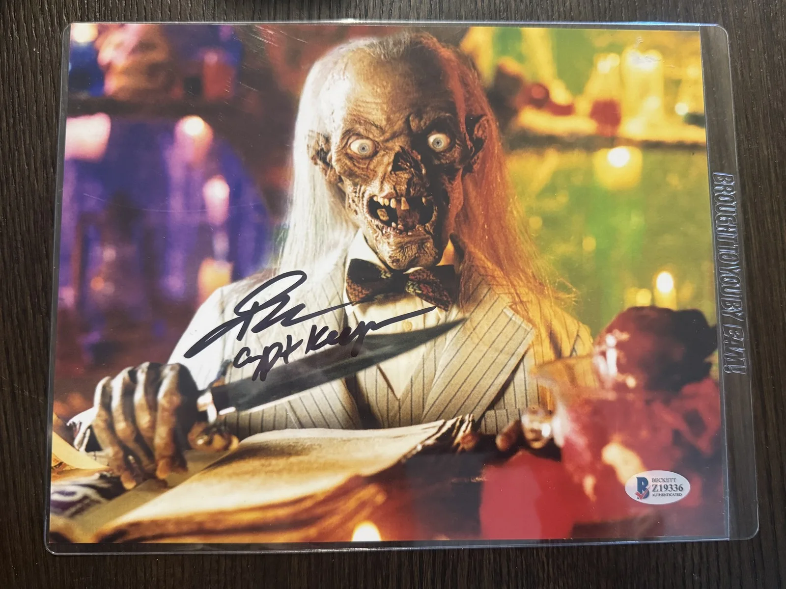 Autographed John Kassir Crypt Keeper Photo Beckett Authenticated COA, image 2