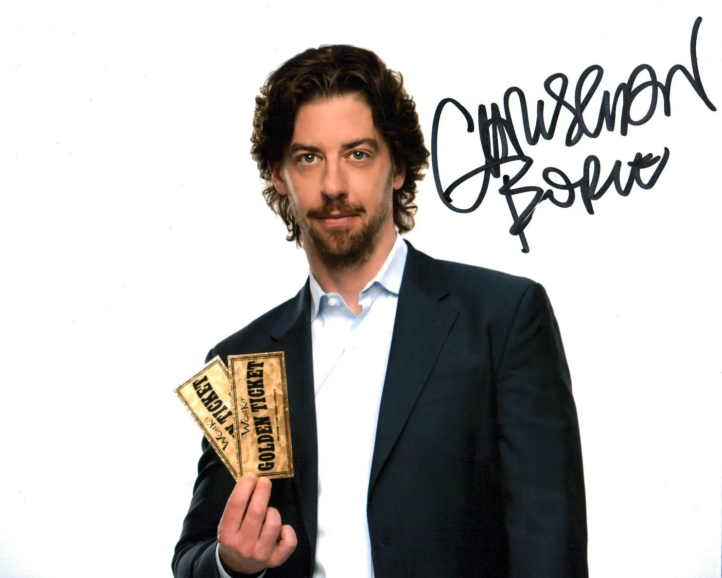 Christian Borle — Christian Borle Charlie and the Chocolate Factory 8x10 Signed Photo JSA Cert Aut