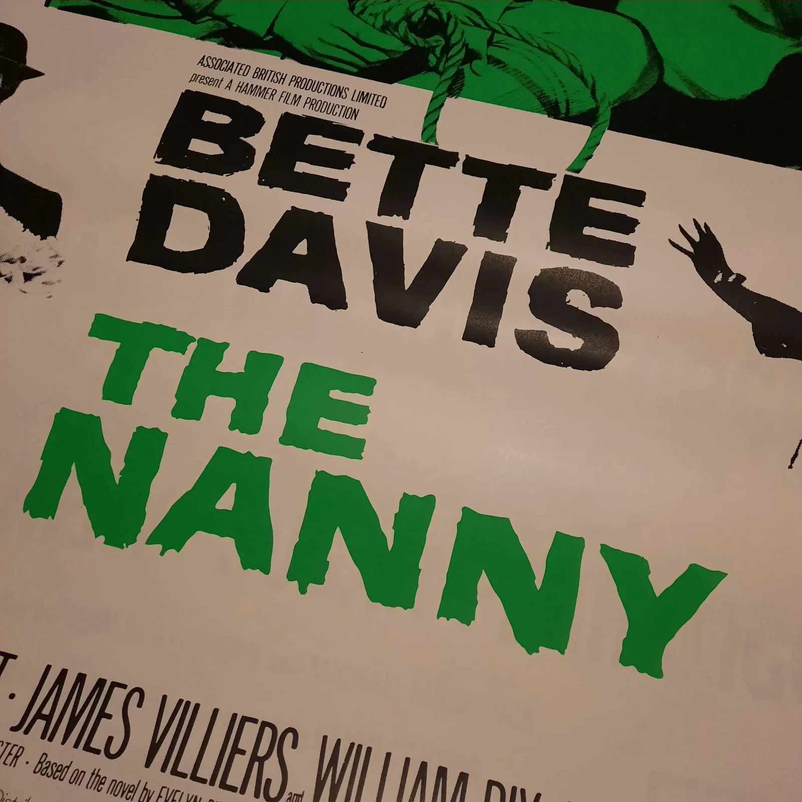 The Nanny Original Film Poster Bette Davies 1965, image 2