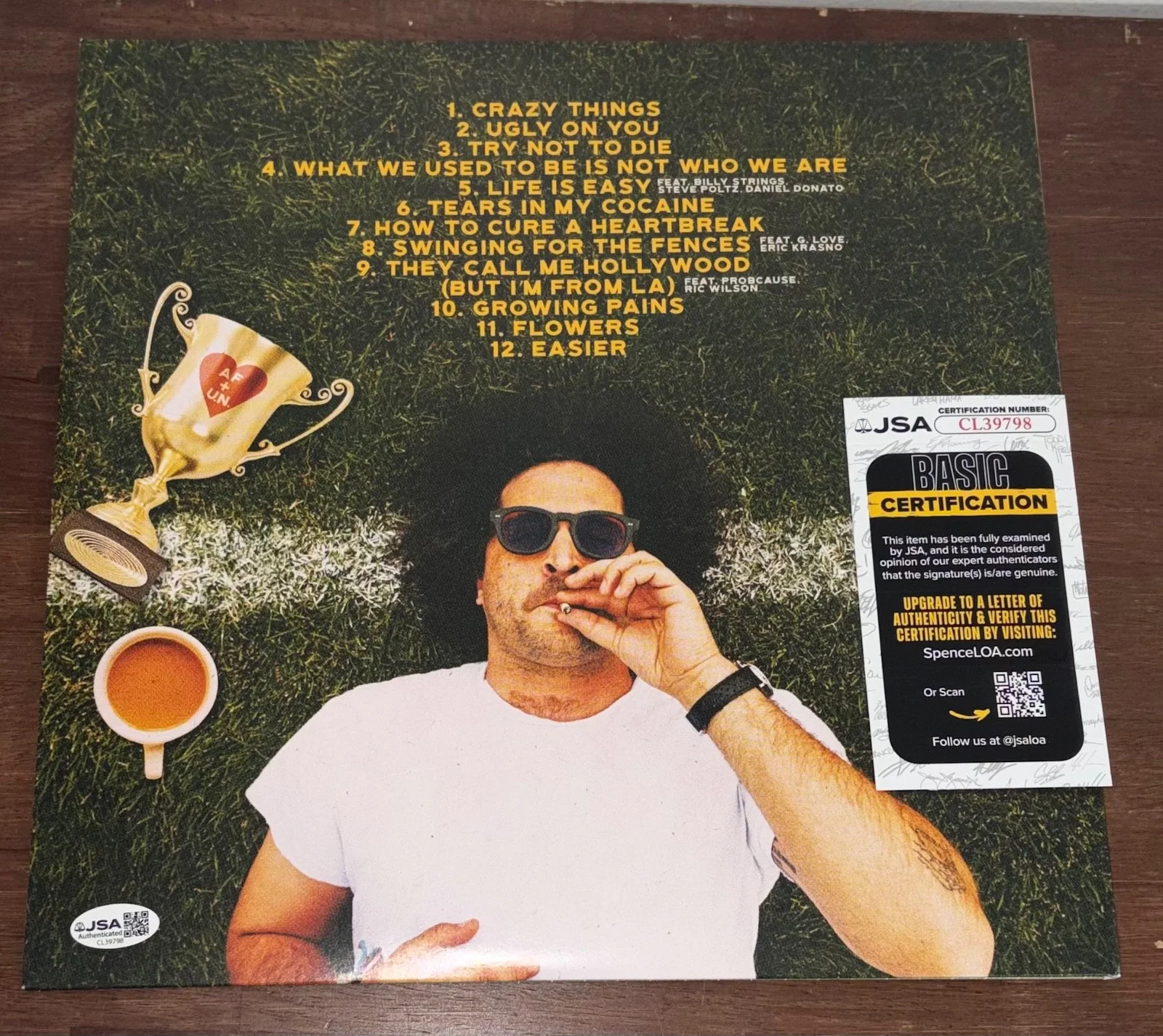 Andy Frasco Signed Autographed Vinyl Growing Pains The UN Album Record JSA, image 2