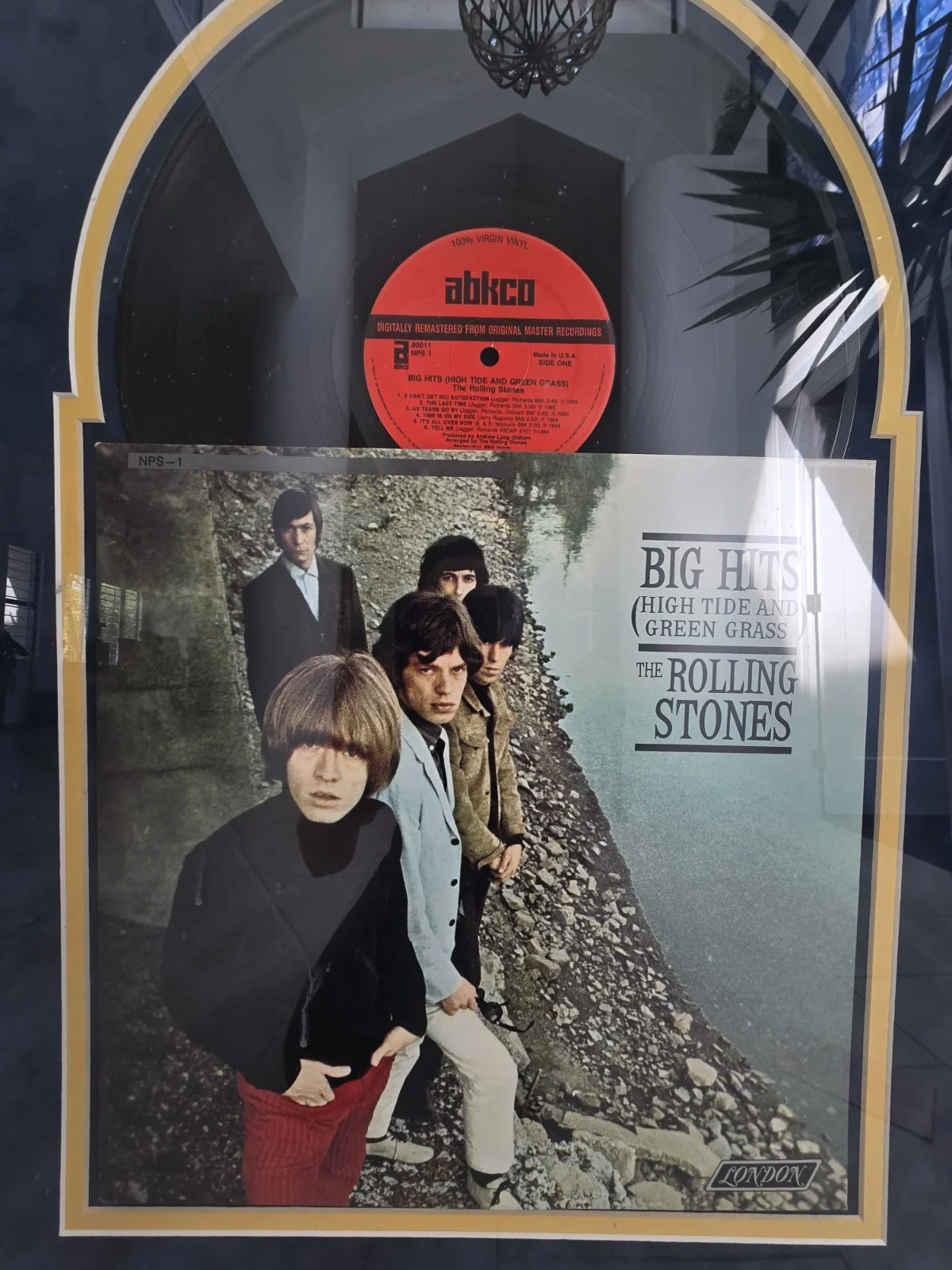 Rolling Stones Signed Plaque Vinyl Jagger Richards Jones Watts SEE DESCRIPTION, image 2