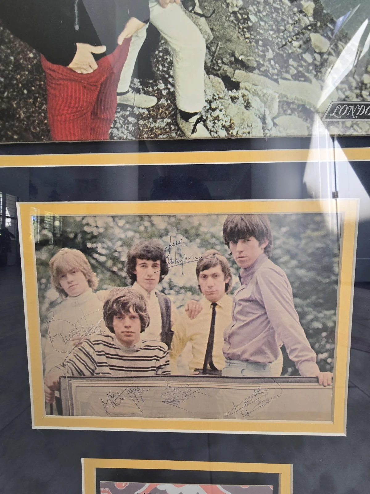 Rolling Stones Signed Plaque Vinyl Jagger Richards Jones Watts SEE DESCRIPTION, image 3