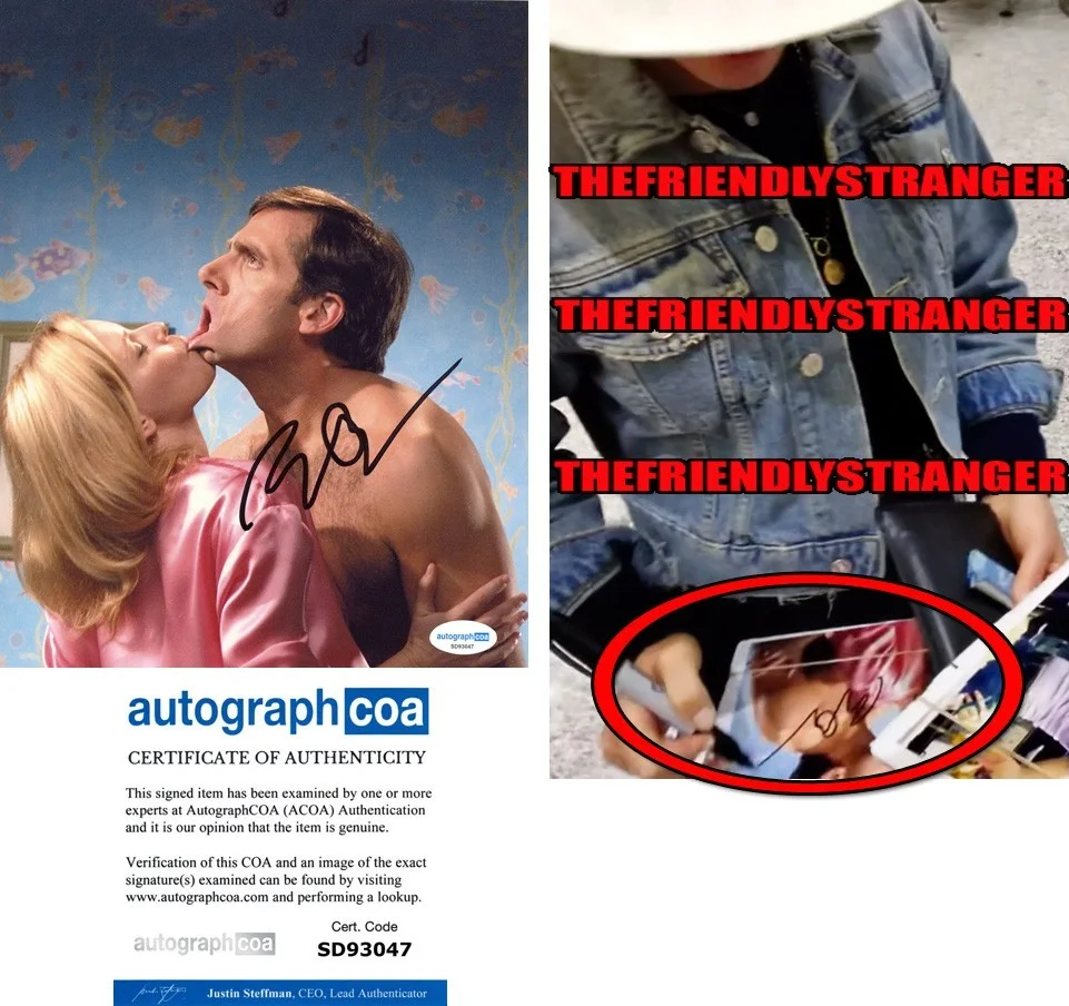 Elizabeth Banks — Elizabeth Banks signed "40 YEAR OLD VIRGIN" 8x10 Photo EXACT PROOF c ACOA COA