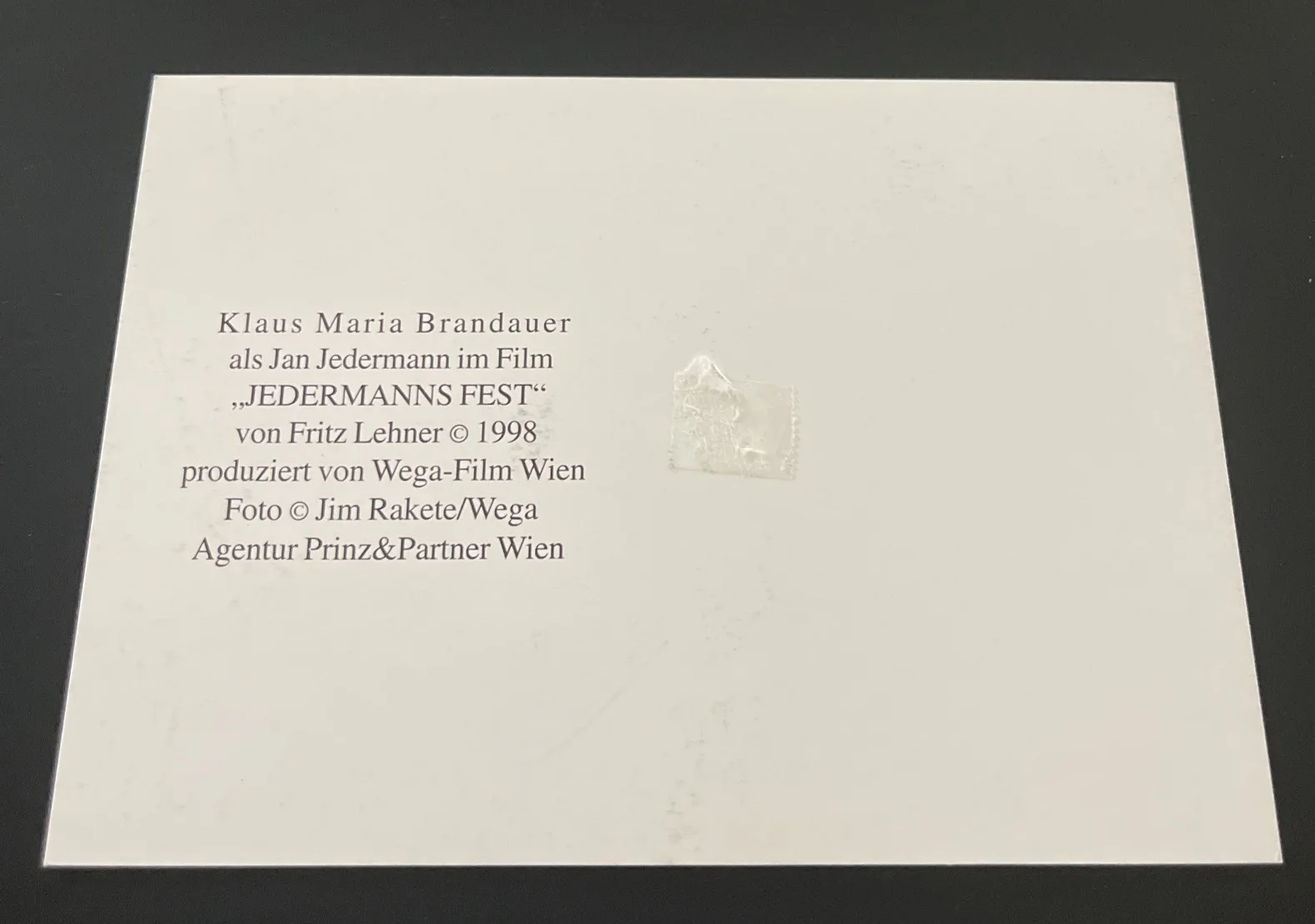 KLAUS BRANDAUER Famous Actor: Hand Signed Celebrity Photo Card 4 x 6” / KSK, image 5
