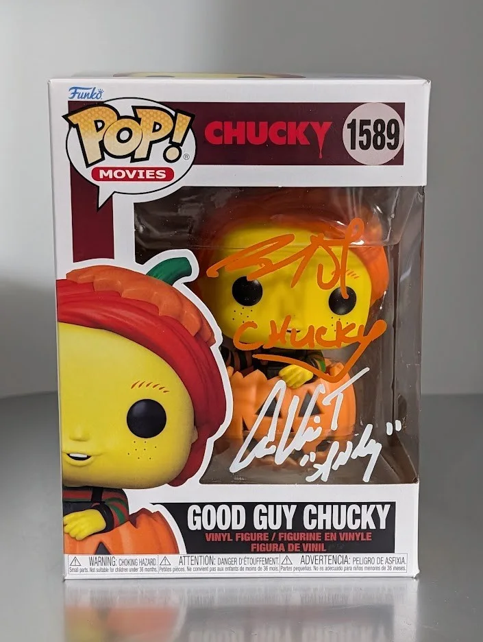 Brad Dourif, Alex Vincent — Brad Dourif & Alex Vincent Dual Signed Auto Funko Pop #1589 Chucky Child's Play, изображение 2