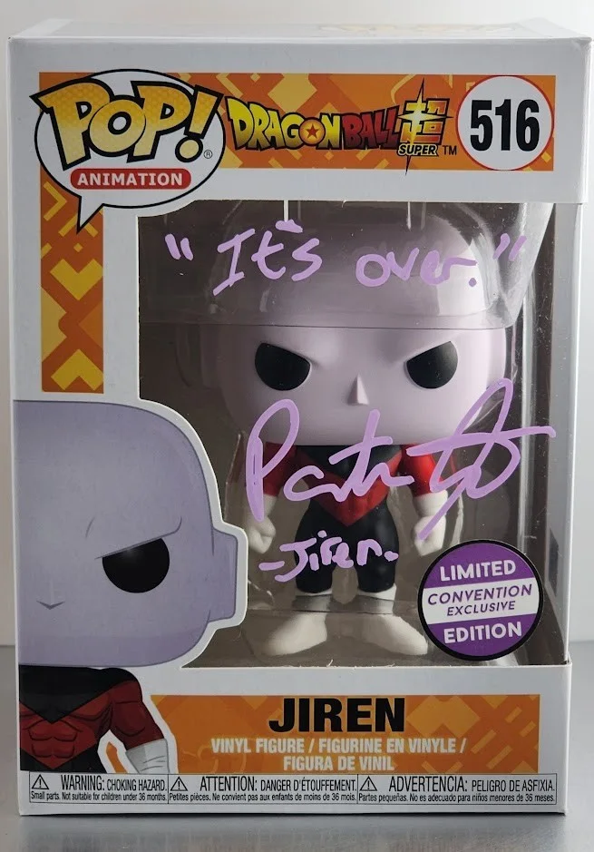 Patrick Seitz — Patrick Seitz Autographed Signed & Quoted Funko Pop #516 JIREN Dragon Ball Z