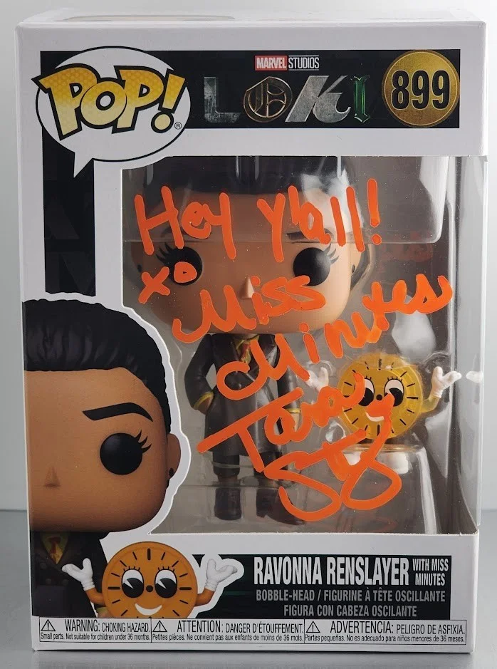 Tara Strong — Tara Strong Autographed Signed & Quoted Funko Pop Loki Miss Minutes Renslayer