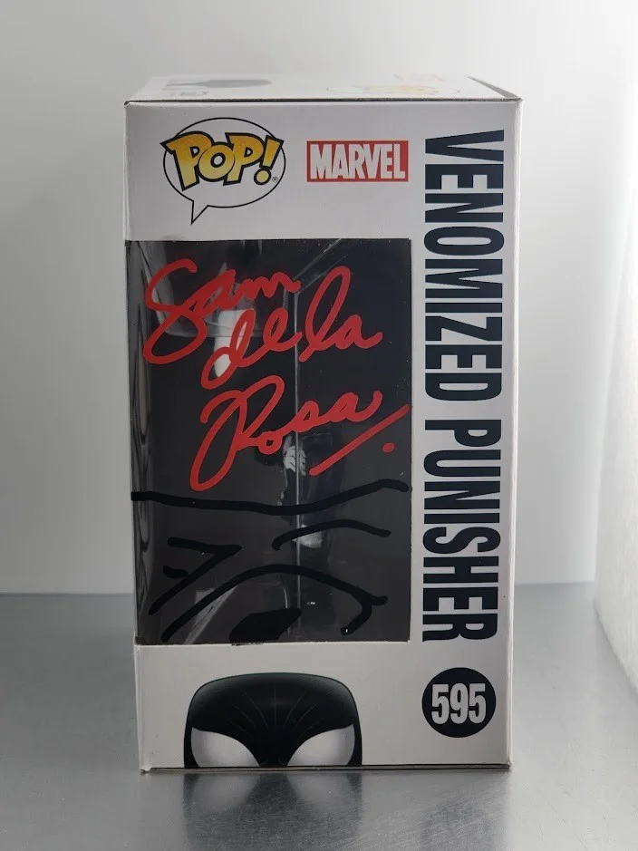 Sam De La Rosa — Sam De La Rosa Signed Autographed Sketched Funko Pop #595 Venomized Punisher, image 2