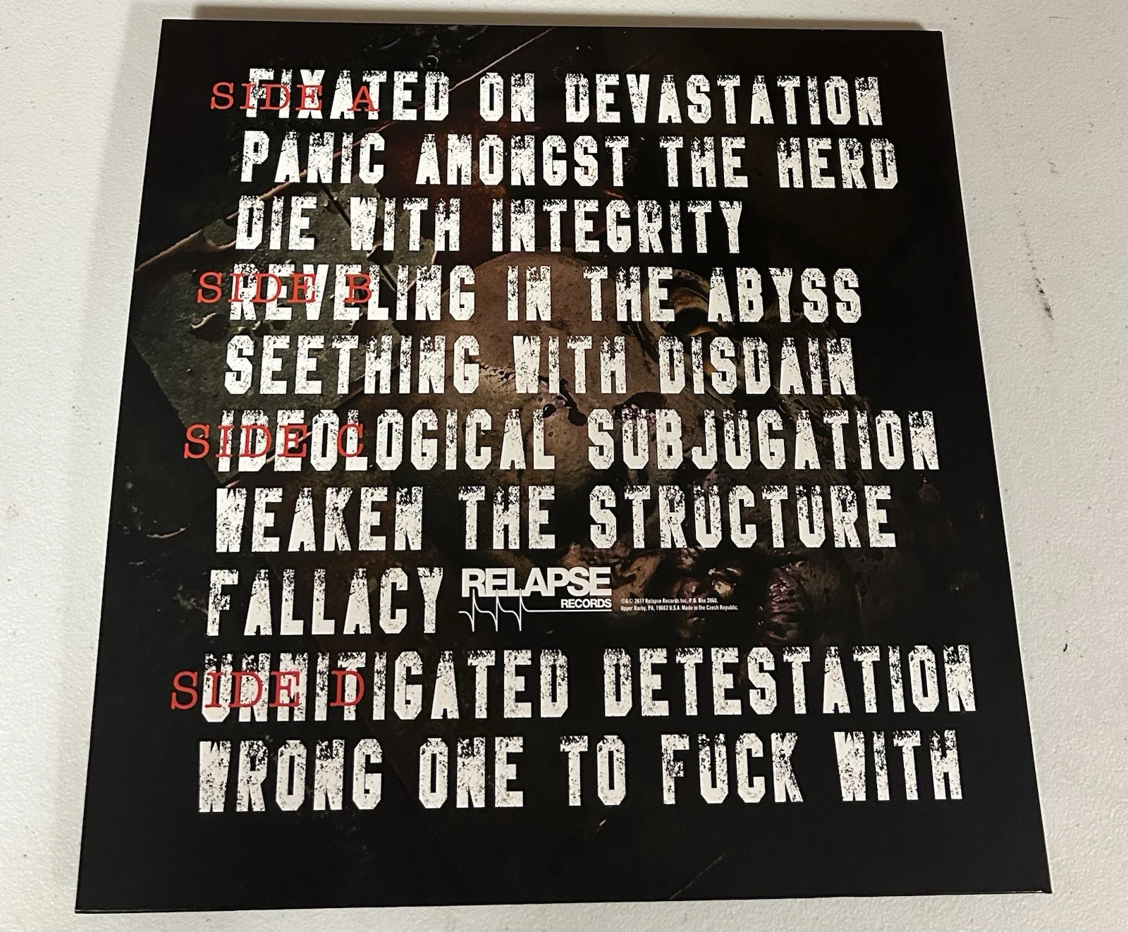 DYING FETUS AUTOGRAPHED SIGNED WRONG ONE LP VINYL ALBUM WITH JSA COA # CM86127, изображение 3