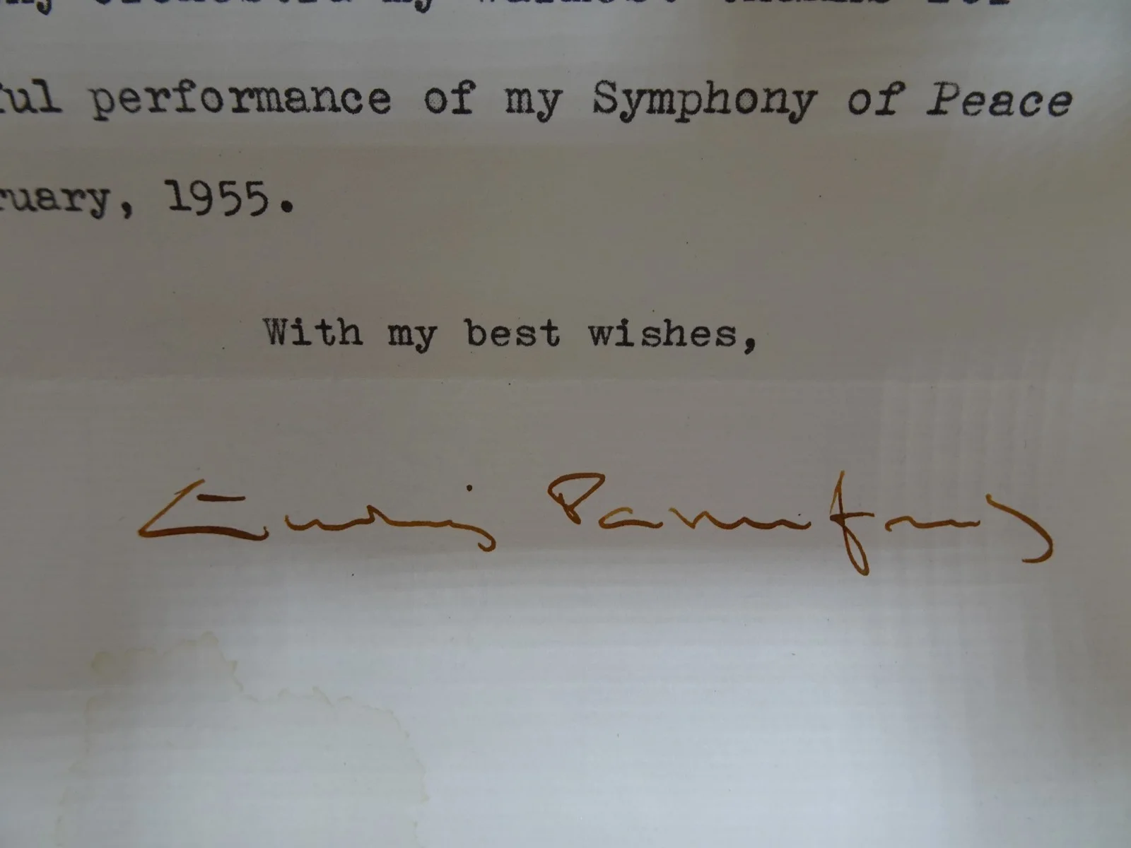 Andrzej Panufnik — Andrzej Panufnik Polish Conductor Autograph Letter to Detroit Symphony 03/23/55, изображение 5