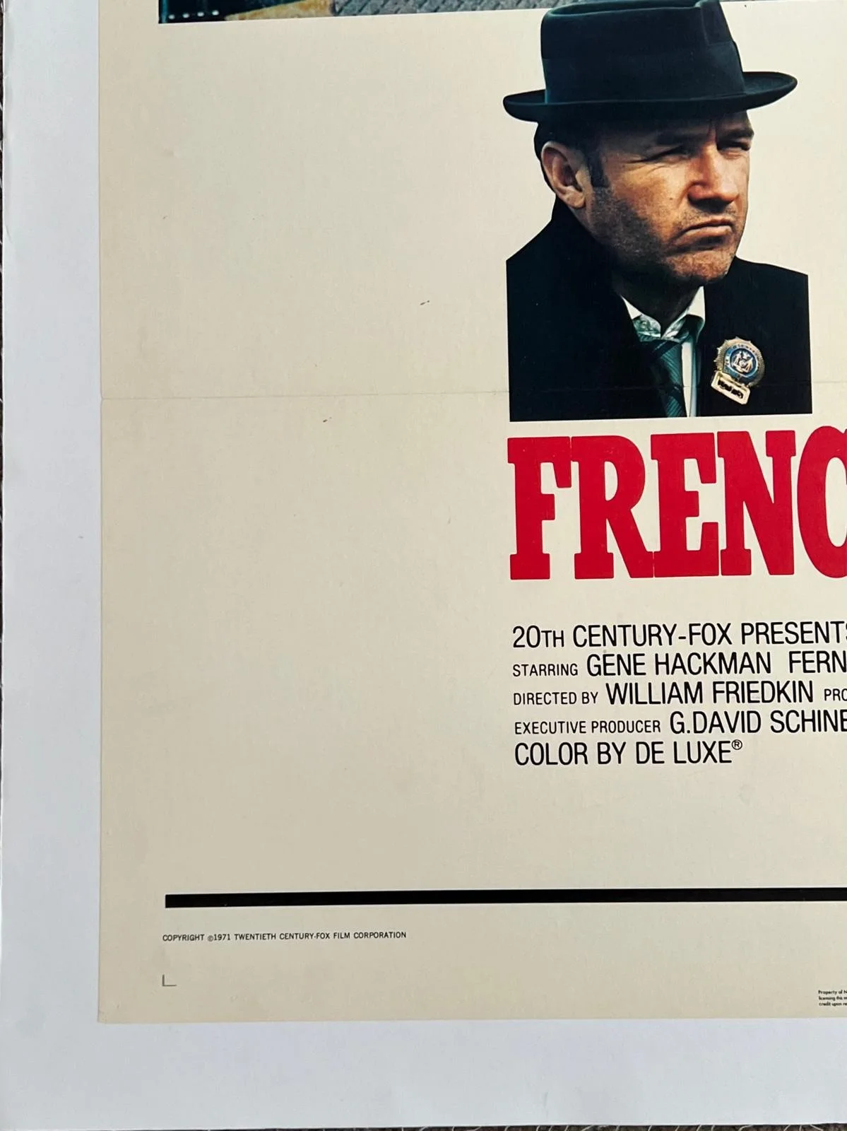 The French Connection Original US 1 Sheet LINEN BACKED 1971 Film Poster, изображение 2