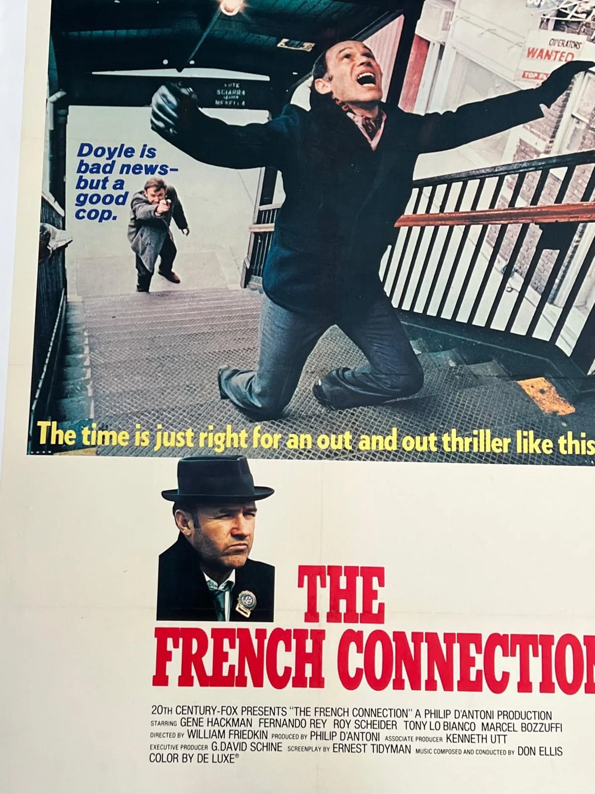 The French Connection Original US 1 Sheet LINEN BACKED 1971 Film Poster, изображение 3