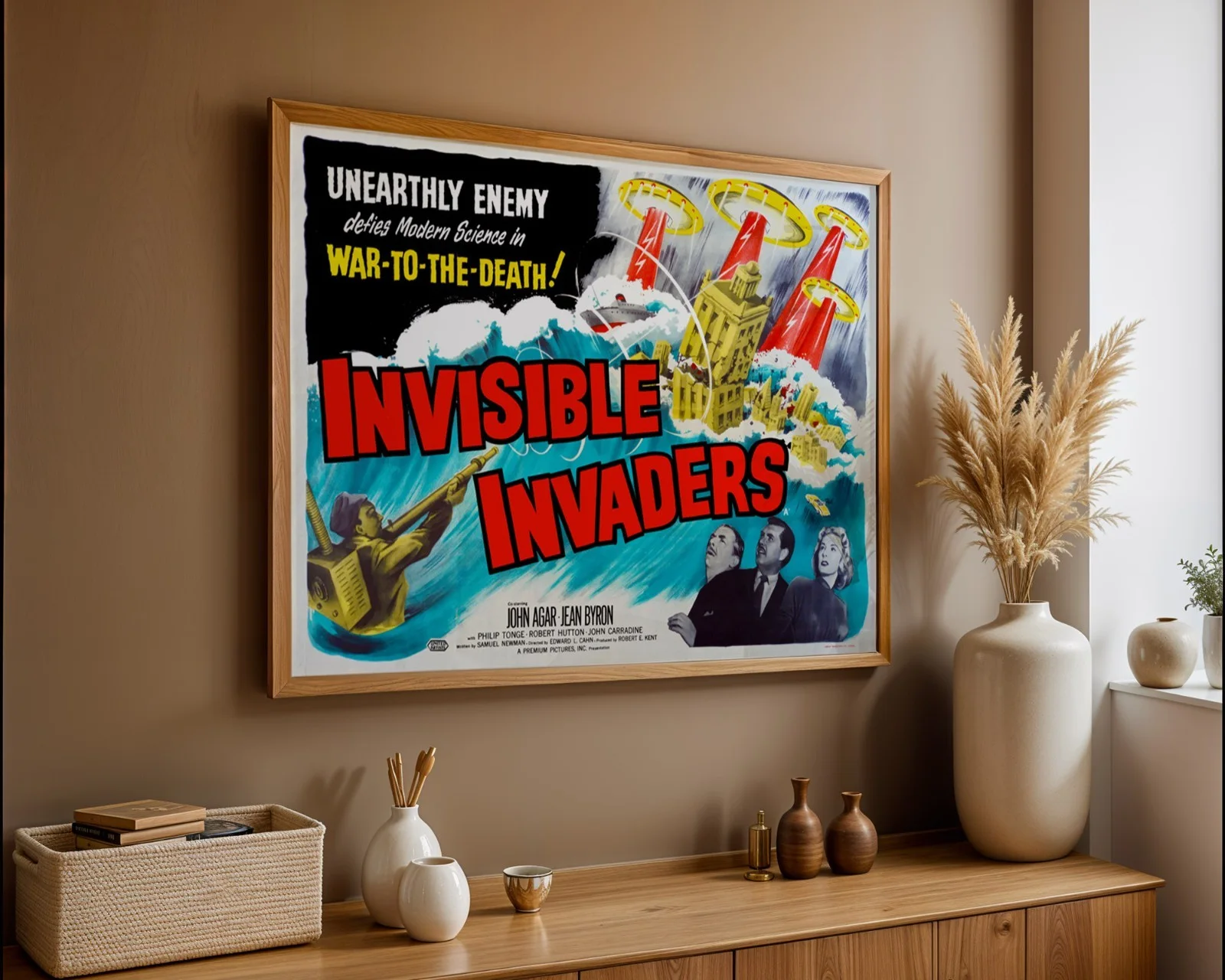 Invisible Invaders - 1959 Horror Sci-Fi Restored 30" x 40" UK Quad Poster, image 3