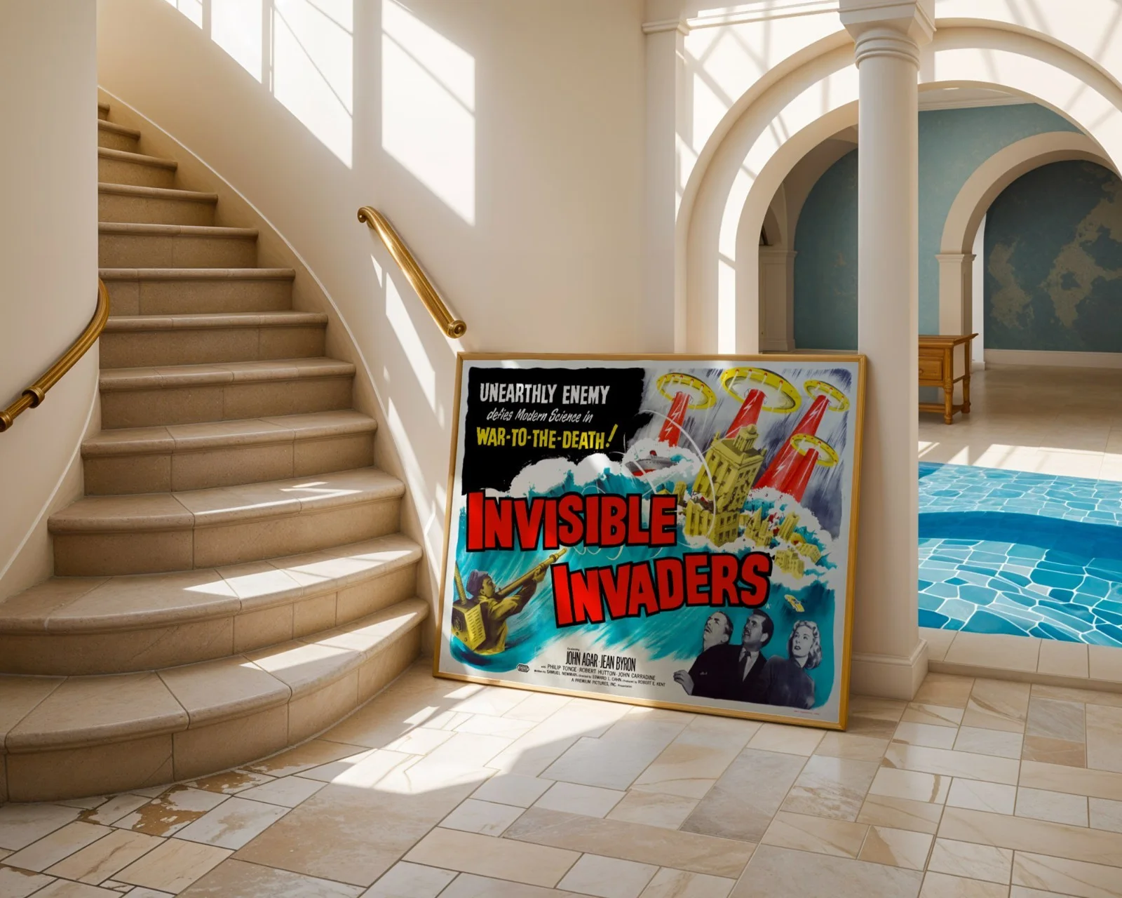 Invisible Invaders - 1959 Horror Sci-Fi Restored 30" x 40" UK Quad Poster, image 4