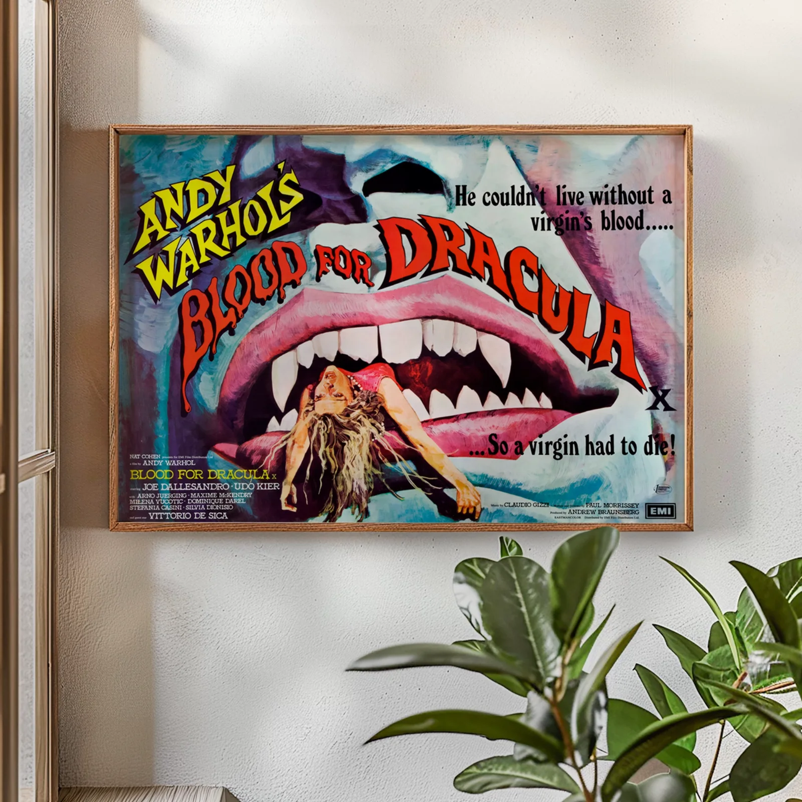 Blood For Dracula - 1974 Horror Avant Garde Restored 30" x 40" UK Quad Poster, изображение 2