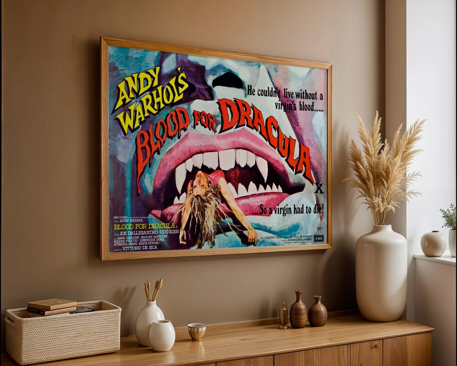 Blood For Dracula - 1974 Horror Avant Garde Restored 30" x 40" UK Quad Poster, изображение 3