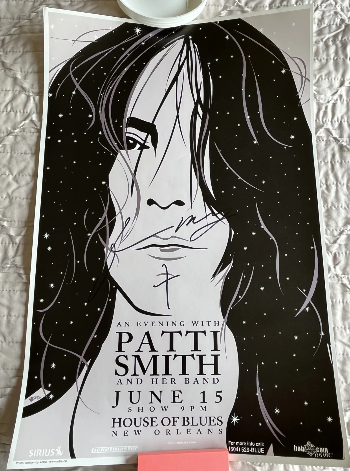 Patti Smith--SIGNED-11x17 HOB New Orleans Poster-Near Mint Collectible-6/15/2004, изображение 2