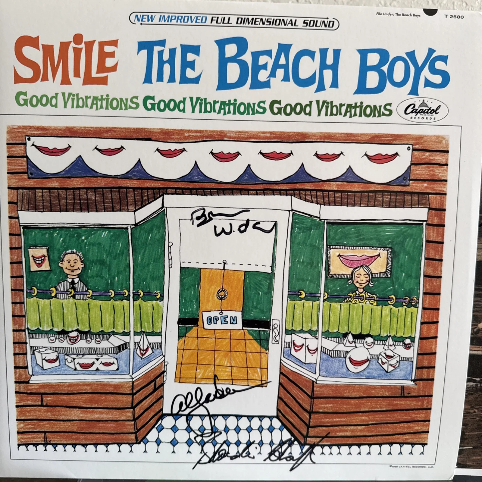 THE BEACH BOYS SMiLE Signed Brian Wilson Mike Love Al Jardine Blondie Lp Insert, изображение 2