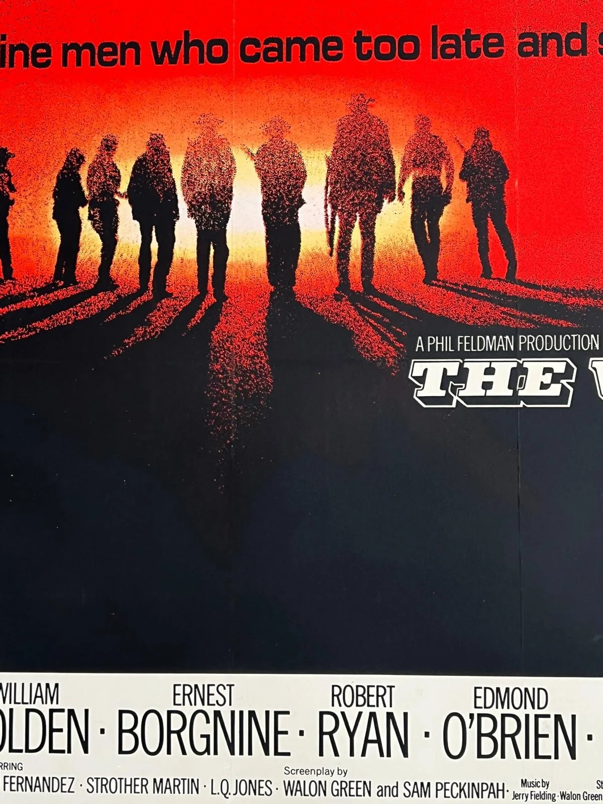 The Wild Bunch UK British Quad LINEN BACKED Film Poster 1973RR 30x40", изображение 2