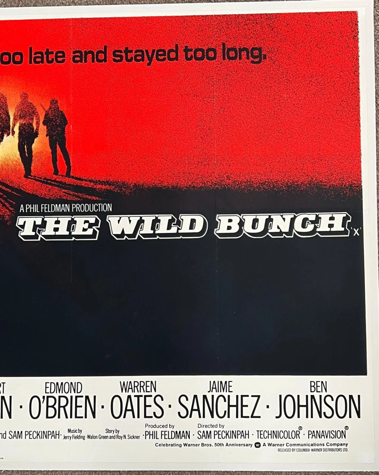 The Wild Bunch UK British Quad LINEN BACKED Film Poster 1973RR 30x40", изображение 4