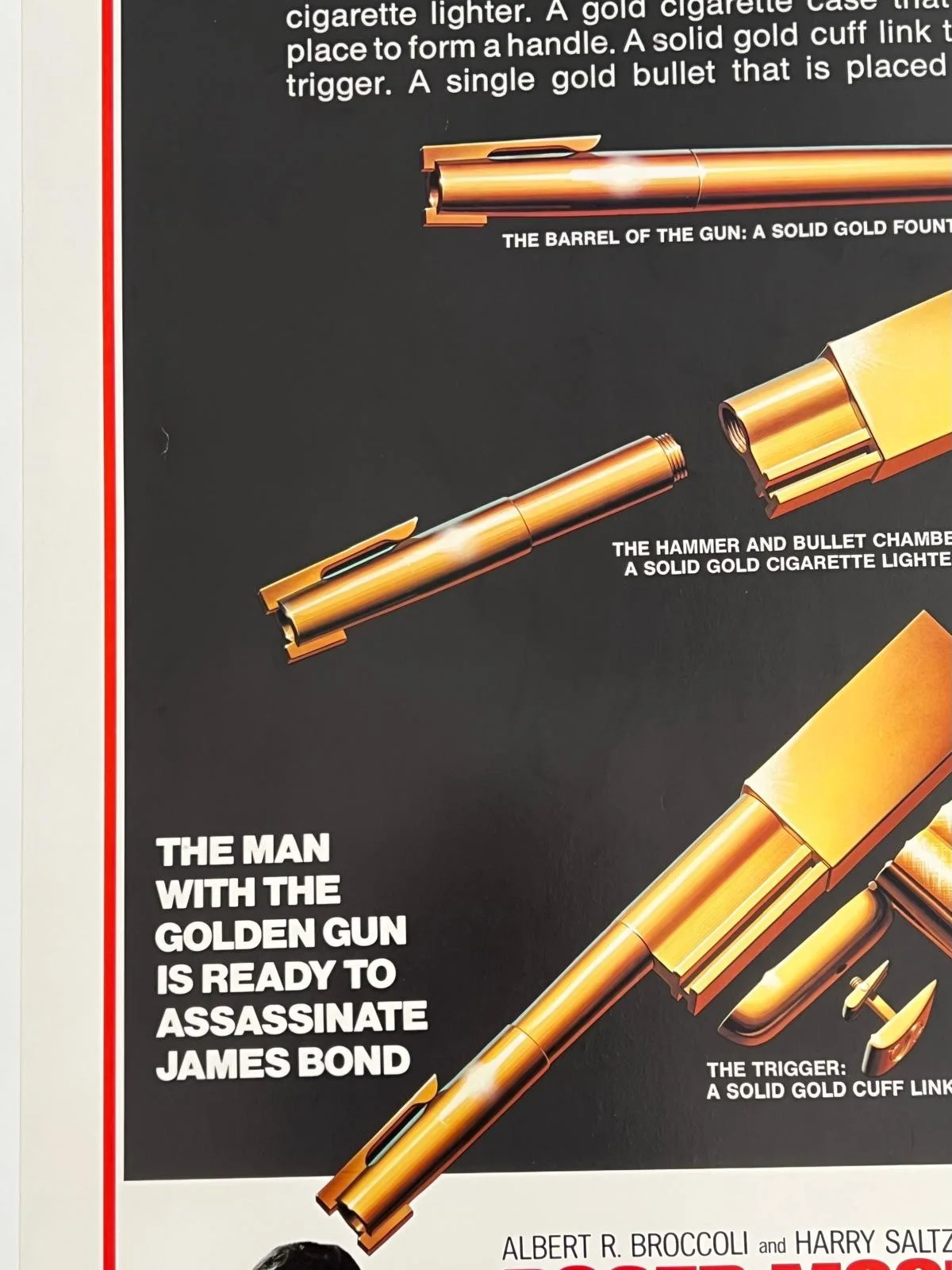 Man With The Golden Gun Christmas LINEN BACKED Original US 1 Sheet Film Poster, изображение 2