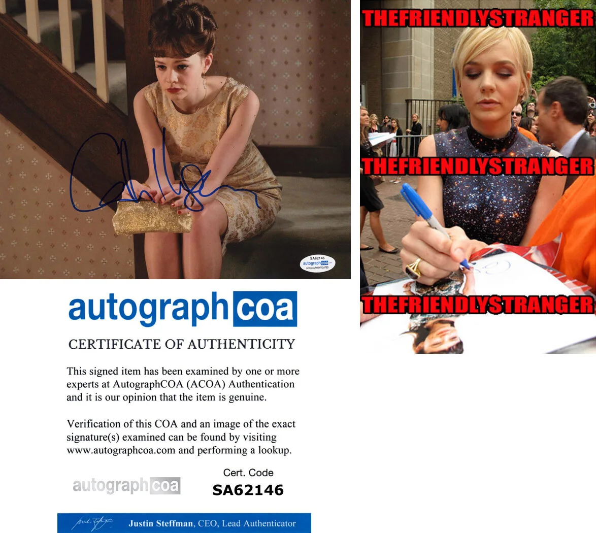 CAREY MULLIGAN — Carey Mulligan signed Autograph 8x10 Photo BEEF a DRIVE Full Signature ACOA COA