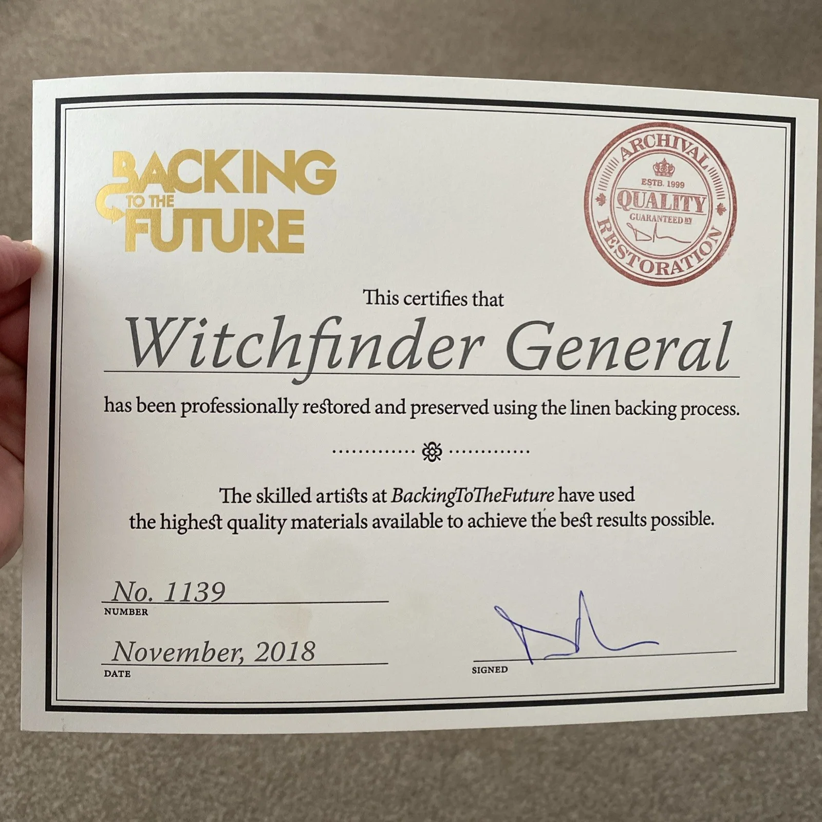 Witchfinder General Original UK British Quad LINEN BACKED Film Poster RARE 30x40, изображение 2