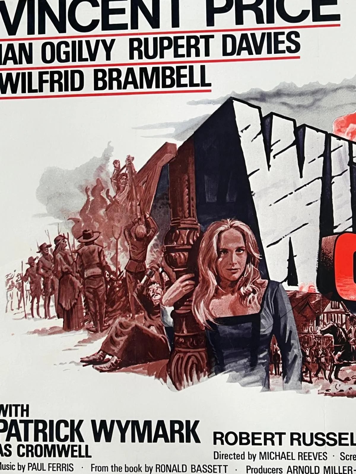 Witchfinder General Original UK British Quad LINEN BACKED Film Poster RARE 30x40, изображение 3
