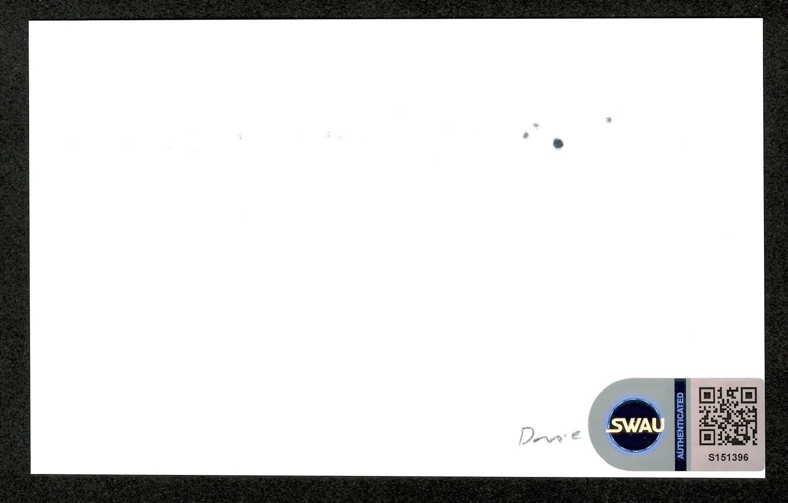 Daniel Day Lewis Signed Autographed 3x5 Card SWAU Cert Lincoln Gangs Of New York, изображение 2