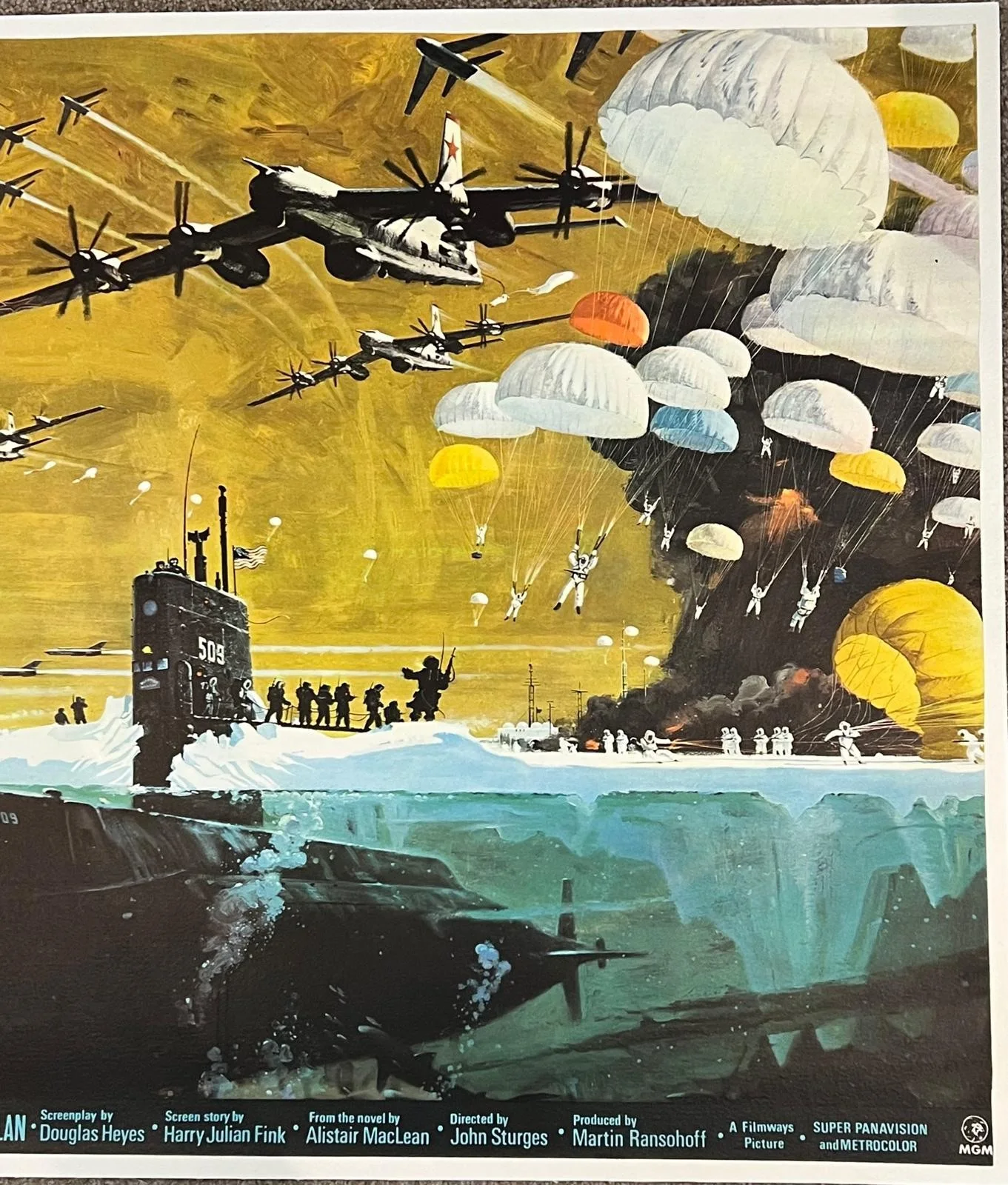 Ice Station Zebra Original UK British Quad LINEN BACKED Film Poster w/Cert RARE, изображение 5