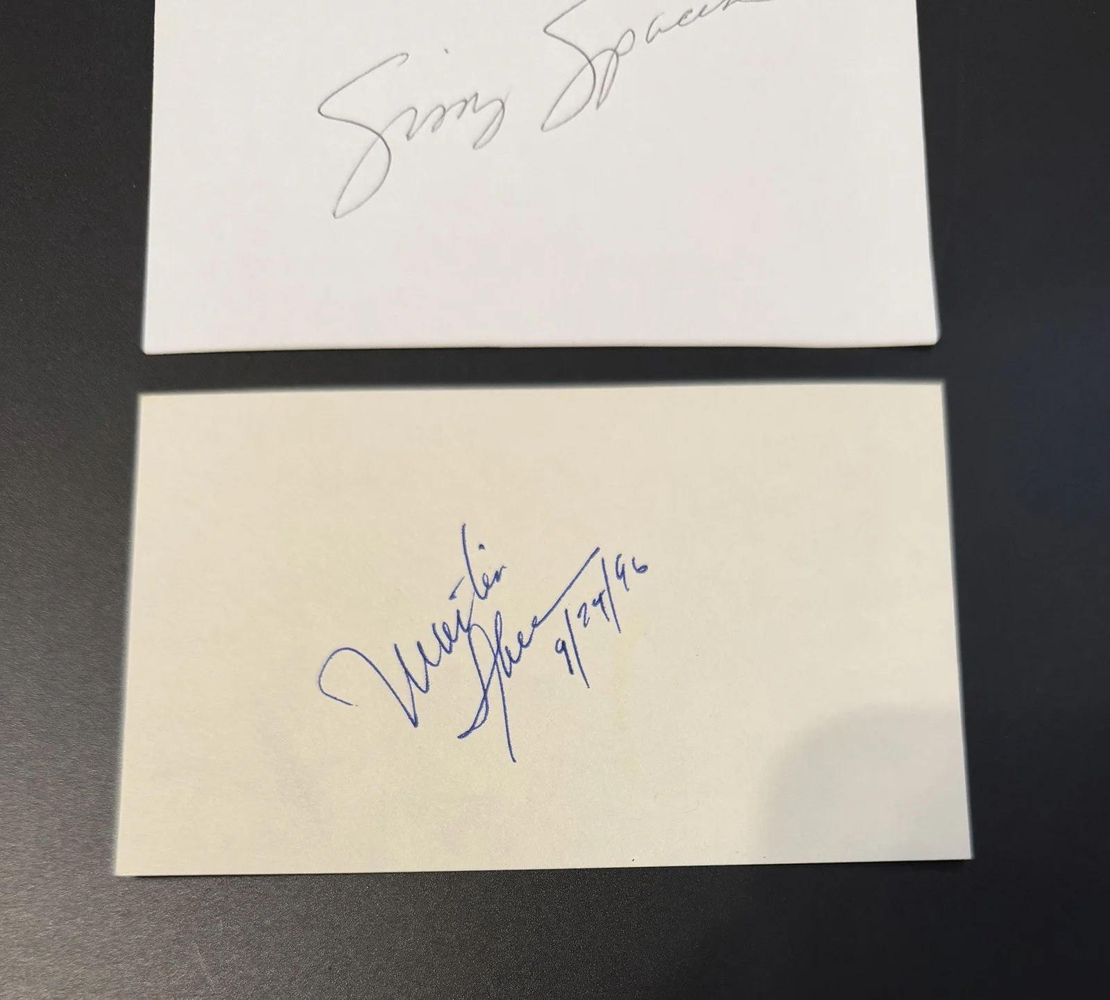 Badlands Signed Autograph Lot Sissy Spacek Martin Sheen - 3x5 Index Cards, image 3