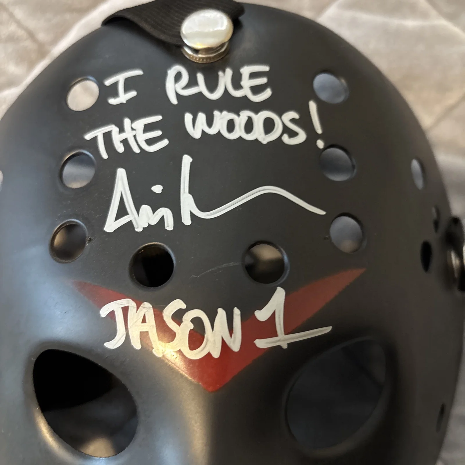 Ari Lehman Signed Jason 1 Black Mask Pristine COA, image 2